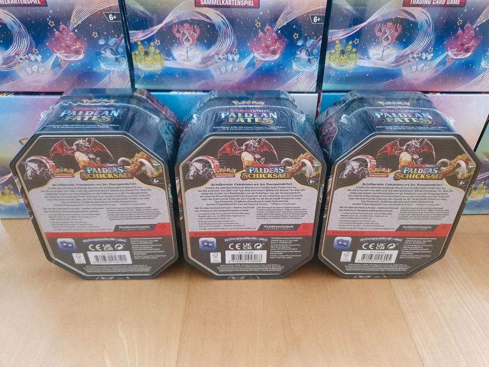 Pokemon TCG Paldeas Schicksale Mini Tin Display Deutsch DE Neu in Türkenfeld