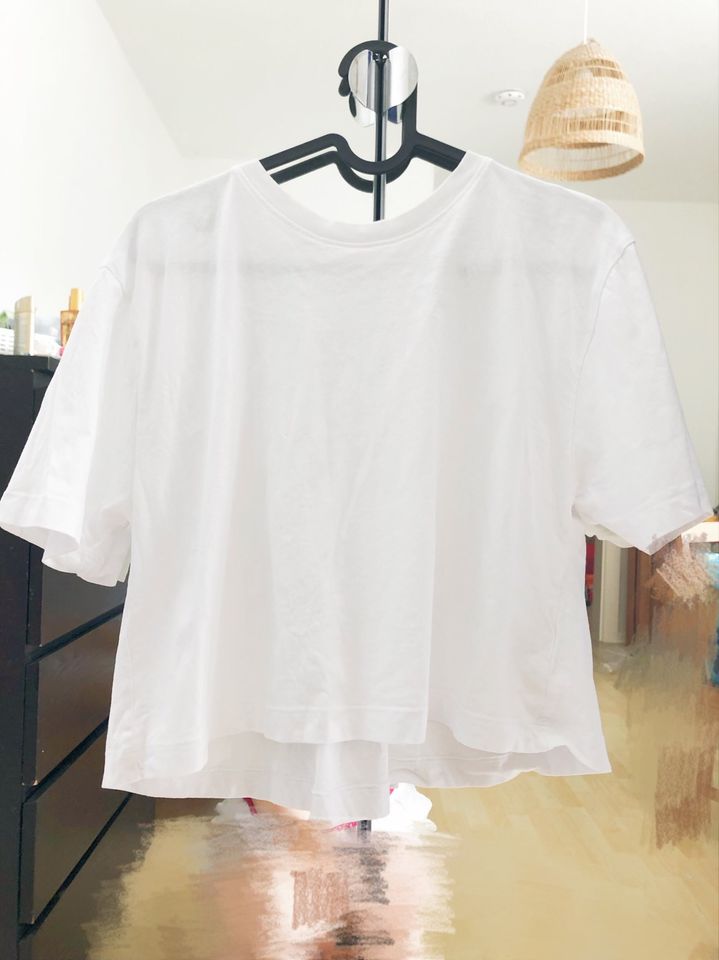 Zara T-shirt top Hemd Bluse Sommer Baumwolle süß Weiß Schleife in Hannover