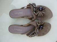 Marco Tozzi, Pantolette, Zehentrenner, Gr. 41 taupe/beige Hessen - Wehrheim Vorschau