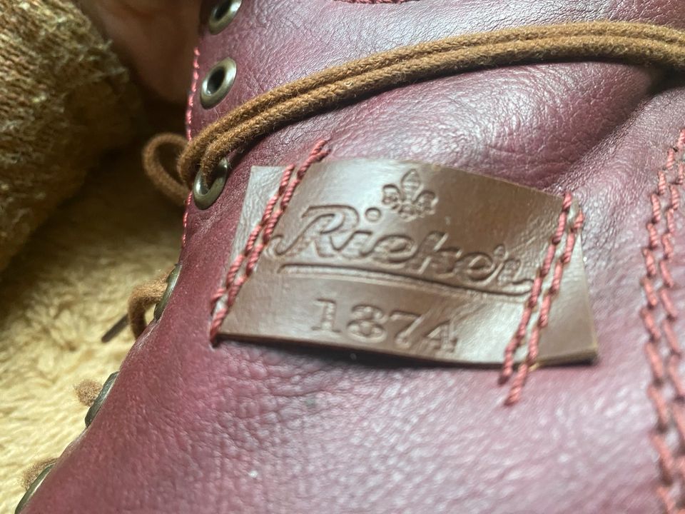 Rieker Stiefel Bordeaux 37 mit Reißverschluss Leder in Berlin