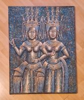 Bild ☆ Leinwand aus Thailand ☆ Tempeltänzer ☆ 60 x 80 cm ☆ Deko Hessen - Erzhausen Vorschau