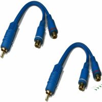 2 x Cinch Y Adapter Kabel 2 Buchse chinch 1 Stecker Splitter RCA Baden-Württemberg - Hemsbach Vorschau