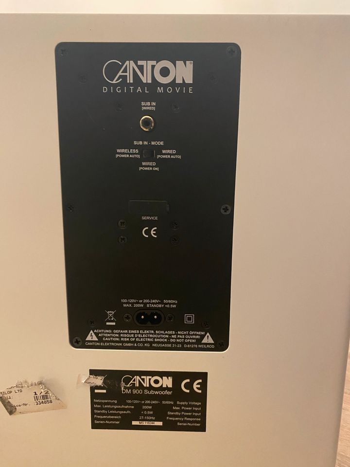 Canton DM900 sub weiss in Gaggenau
