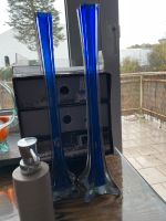 Lange Deko Vasen in blau glas Hessen - Wiesbaden Vorschau