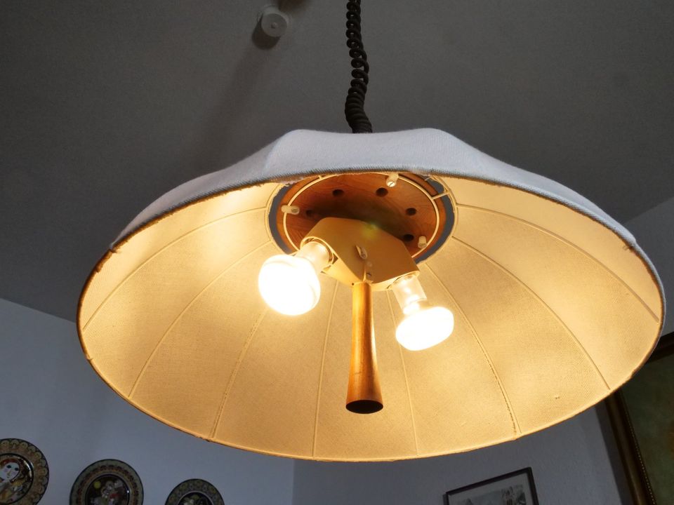 Danish Design Deckenlampe 70er Jahre Teak Lampe Leuchte Vintage in Mainz