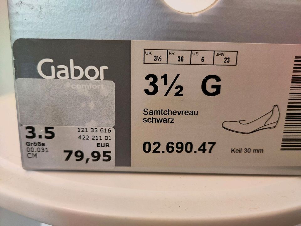 Gabor Pumps Keilabsatz 3cm in schwarz in Hannover