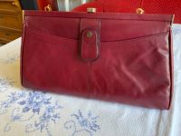 Damen Handtasche, Leder, Bordeauxrot, Kette, Vintage 80er Bremen - Vegesack Vorschau