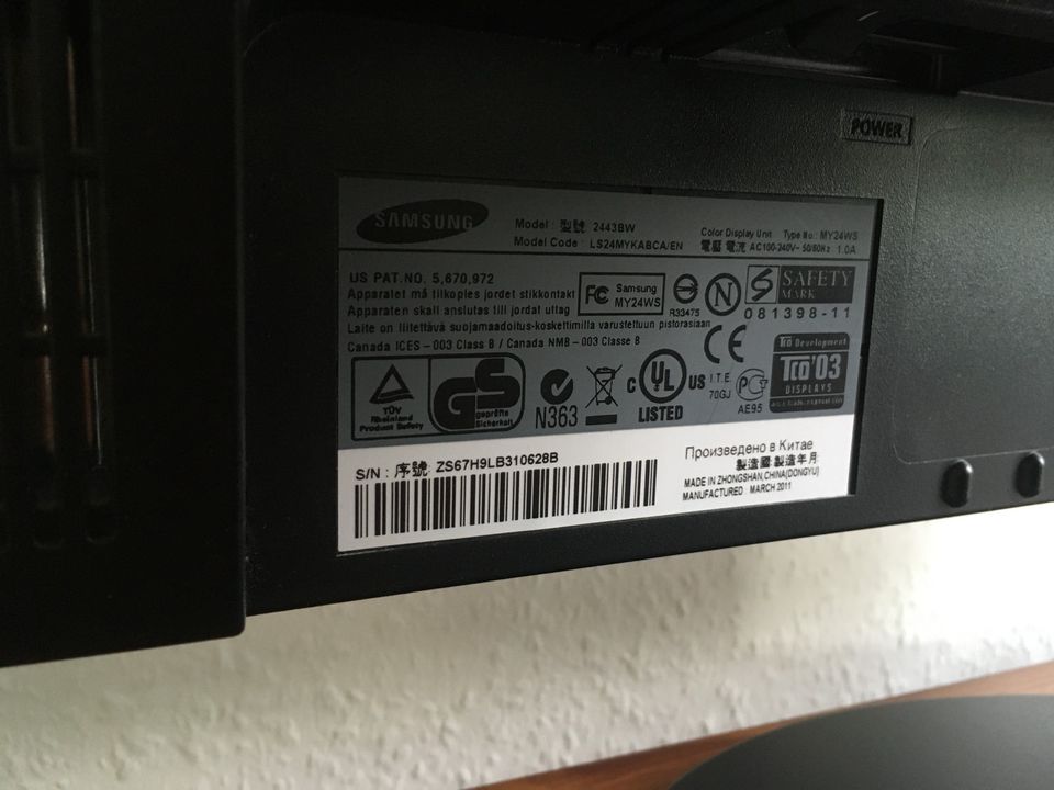 Monitor Samsung SyncMaster 2443 BW in Hamburg