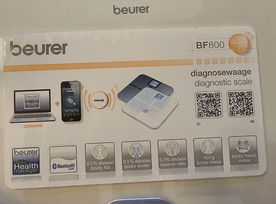 Digitale Körperanalysewaage Beurer BF800 Bluetooth weiß in Essen-Margarethenhöhe