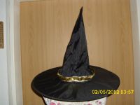 Karneval schwarzer Hexen Hut, Zauberer Hut mit Gold Band Hessen - Rüsselsheim Vorschau