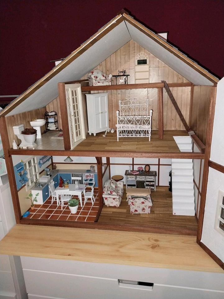 verl bis 1.7Puppenstube/Dorfpuppenhaus fertig gebaut 1:12 in Stafstedt
