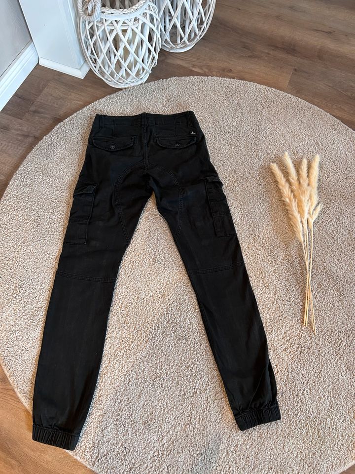 ♥ Jack & Jones Cargohose schwarz Tapered Paul 27/30 Gr.164 ♥ in Gerolstein