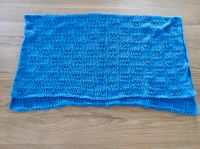 Selbstgestrickte Babydecke blau 77x88 cm Bayern - Walderbach Vorschau