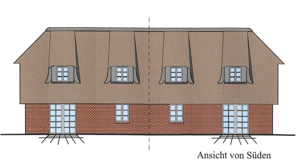 Baugrundstück zur Bebauung mit einem Doppelhaus unter Reet in Wyk