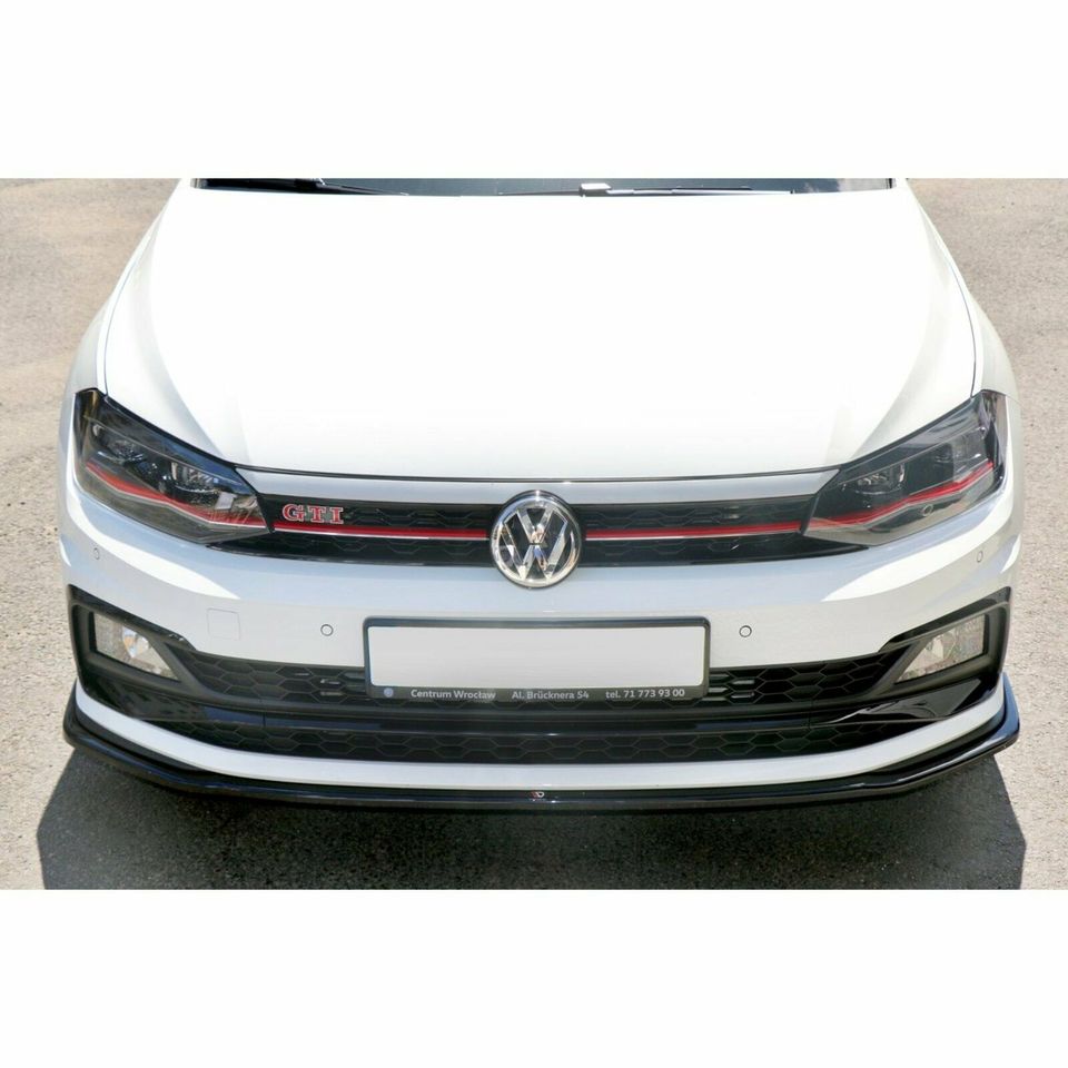 Cup Spoilerlippe Front Ansatz V.2  VW POLO MK6 2G AW GTI schwarz in Bruchhausen-Vilsen