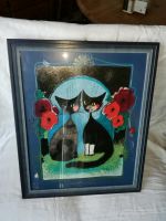 Original Rosina Wachtmeister Katze Bild Signiert 45x55cm Niedersachsen - Wangerland Vorschau