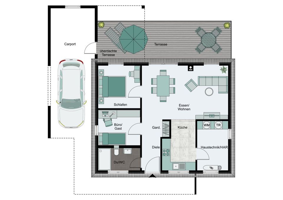 Der perfekte Bungalow für Single und Paare.. Kfw 40 plus mit PV Anlage. Keine Energiekosten in Petershagen