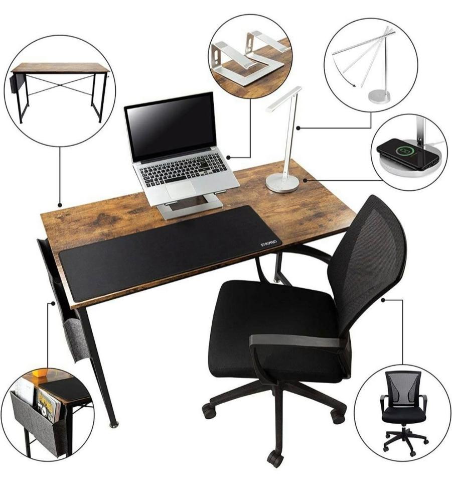 Schreibtisch Holz Optik inkl. Bürostuhl Lampe Organizer Neu in Düren