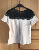 Orsay beige rosa T-Shirt Bluse mit schwarzer Spitze kurzärmelig M Bayern - Luhe-Wildenau Vorschau