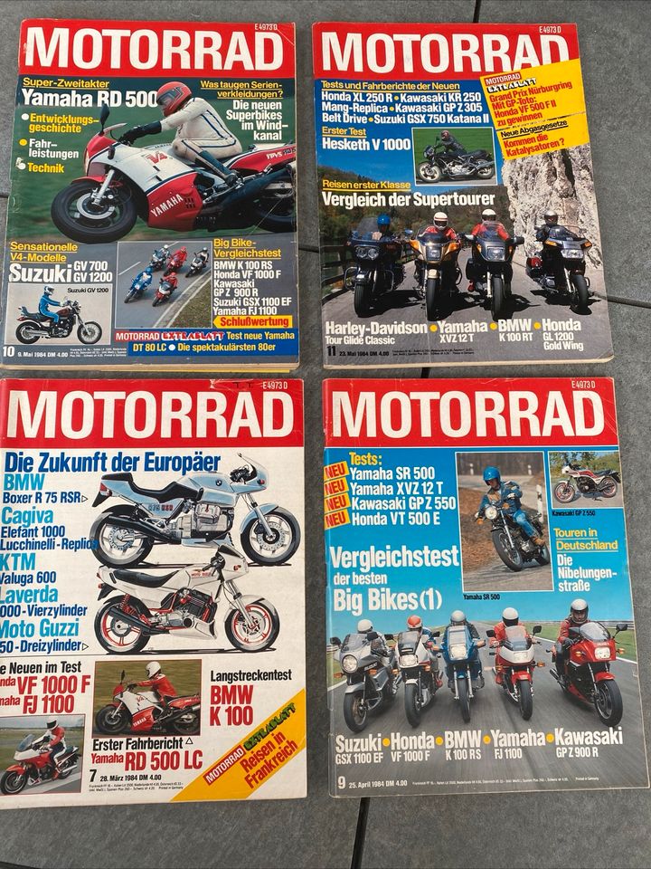 Motorrad Zeitschriften Konvolut 1984/1985 in Ostrhauderfehn