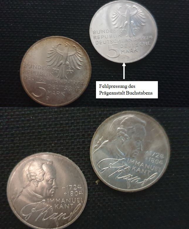 Deutsche Sammlermünzen - 5 und 10 Euro- und Fehlpressung in Ober-Ramstadt