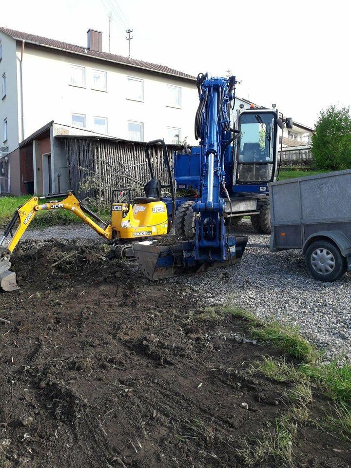 Aushub,Baggerarbeiten,Baumaschinen- und Baggervermietung,Bagger in Hochdorf (Riß)