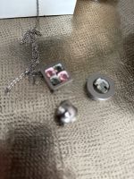Damenkette Modeschmuck Silber rosa grau Anhänger Halskette Saarland - Bous Vorschau