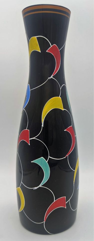 DDR Schwarzglas Vase - Karl Großmann KG - Hyalithglas in Milower Land