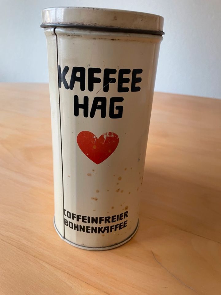 Antike Kaffeedose Kaffee HAG in Hirschberg a.d. Bergstr.