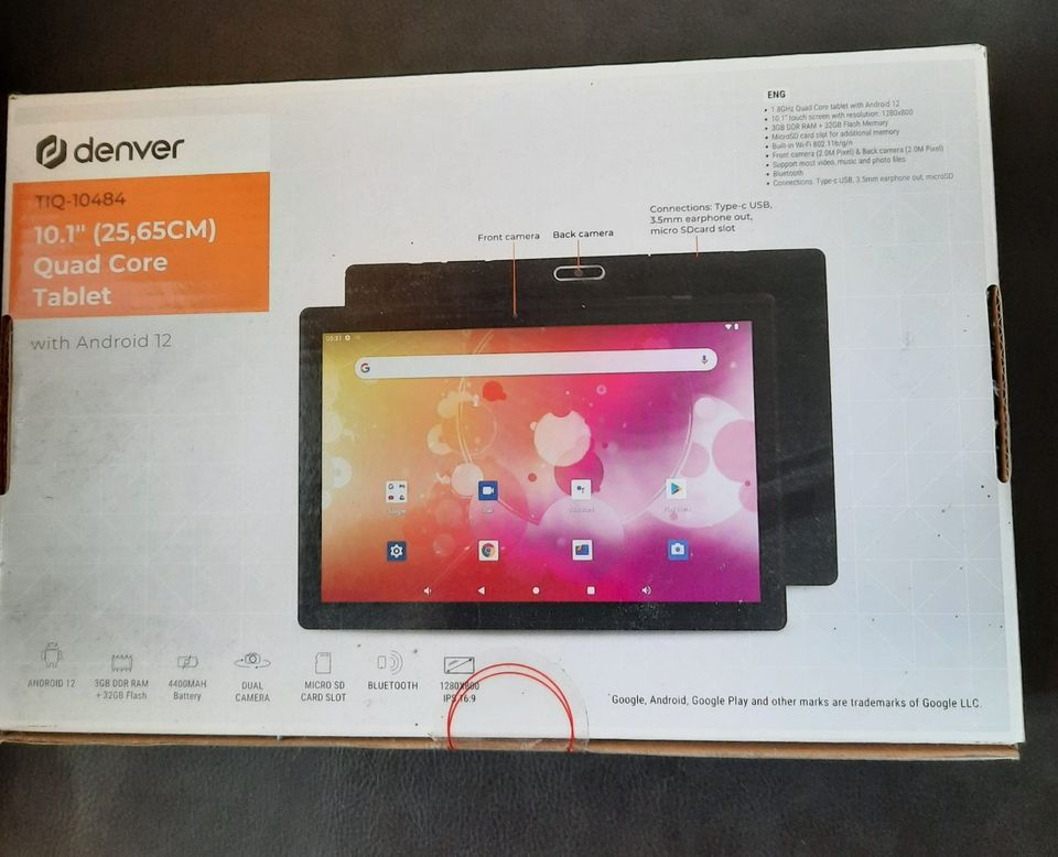 Neu - OVP Tablet  10.1" Quad Core  von Denver  NP 152 € in Goslar