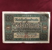 Geldschein, Banknote: 10 Mark vom 6.2.1920 Reichsbank Bayern - Kronach Vorschau