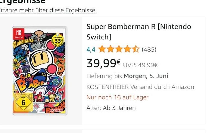 Super Bomberman R für Nintendo Switch in Niedersachsen - Salzhemmendorf |  Nintendo Spiele gebraucht kaufen | eBay Kleinanzeigen ist jetzt  Kleinanzeigen