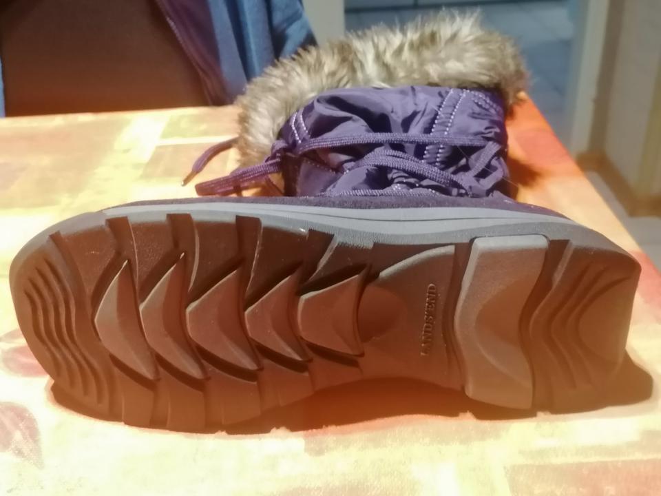 Damen STIEFEL, Gr. 38,5, LAND'S END, lila Schuhe, Thermo - Boots in Niddatal