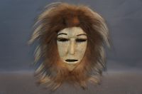 Vintage Inuit Maske Alaska von Sadie Nukapigak aus Leder und Fell Düsseldorf - Eller Vorschau