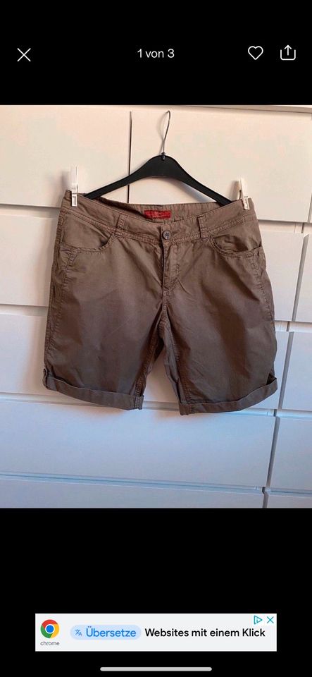 S.Oliver Baumwolle Shorts in Gr.38 in Khaki/braun. in Karben