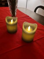2 schöne Kerzen LED mit flackerndem Licht Deko Winter grau grün Brandenburg - Brieselang Vorschau