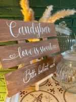 Schild Candybar leihen Holz Hochzeit Party Niedersachsen - Löningen Vorschau