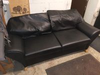 Sofa Couch Leder schwarz Niedersachsen - Auetal Vorschau