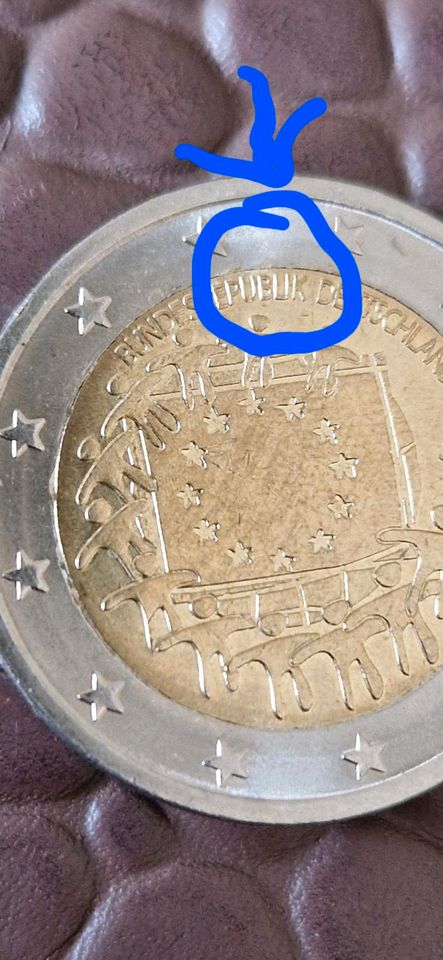 2 euro münze Bundesrepublik Deutschland 1985 2015 fehlprägung in Herford