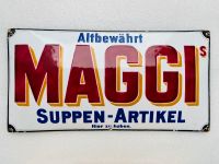 ‼️ EMAILSCHILD Maggi Suppenartikel 70x35cm Emailleschild um 1920 Saarland - Schiffweiler Vorschau