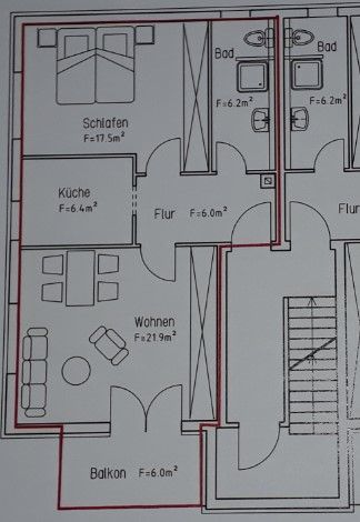 2-Raum-Wohnung mit Balkon in ruhiger, sonniger Lage in Augustusburg