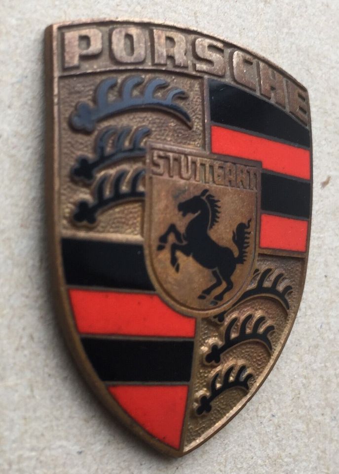 Porsche 356 pre A Wappen Haubenwappen Haubennase Emblem NOS in Klipphausen