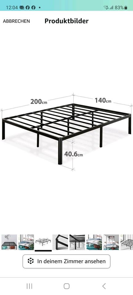 Metallbett 140x200 in Zittau