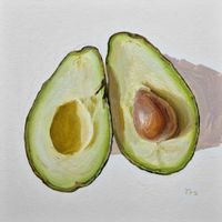 Avocado Bild Gemälde Frucht Gemüse Ölbild Ölgemälde Baden-Württemberg - Leonberg Vorschau