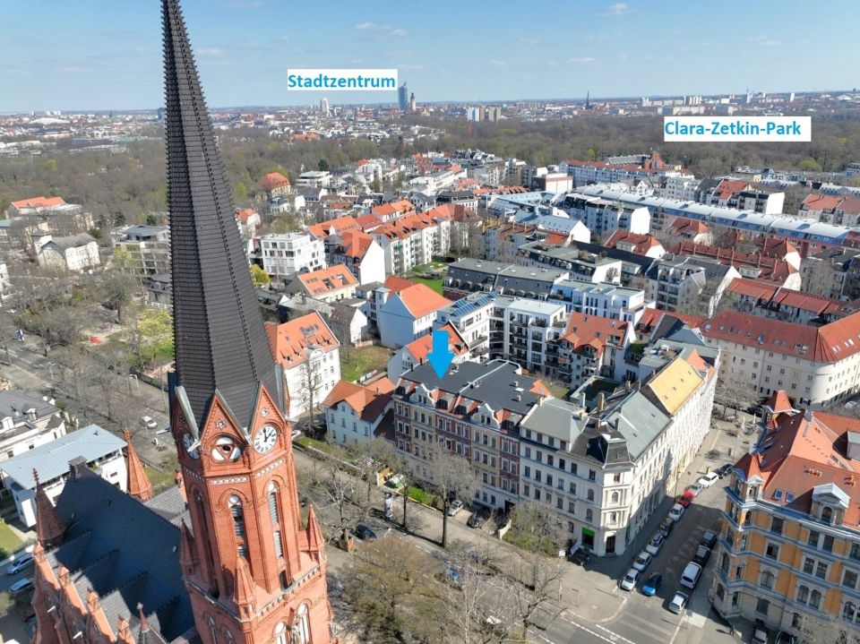 Traumhafte Familienwohnung mit großem Balkon, Terrasse und Gartenanteil - zum Selbstausbau in Leipzig
