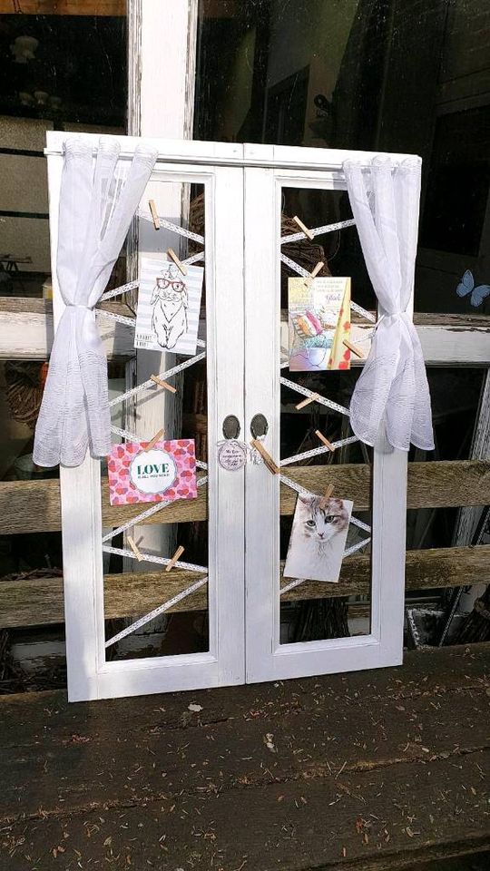 DIY XXL Bilderrahmen Memoboard Fenster Shabby Chic in Möser