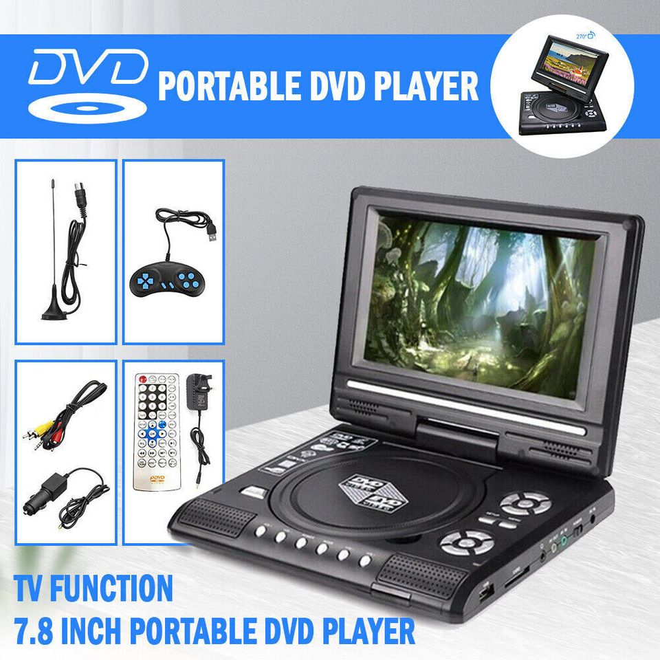 9.8" HD Tragbarer DVD Player Portabler DVD Monitor USB HDMI AV AK in Regensburg