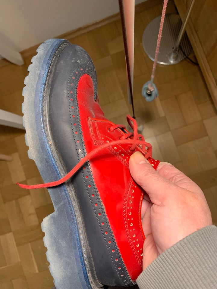 Bikkembergs Schuhe, Leder, Gr.39, Marine/rot, leicht , top in Nürnberg (Mittelfr)