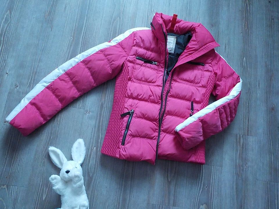 Bogner Daunenjacke Skijacke XS = 34 pink weiss in Ketsch