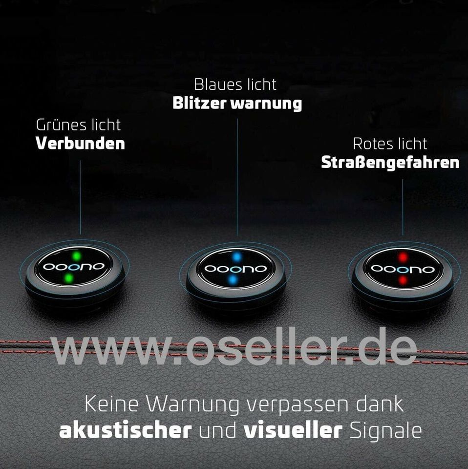 OOONO + Halterung V3 Co-Driver Black Version Traffic Blitzerwarner / NEU &  OVP